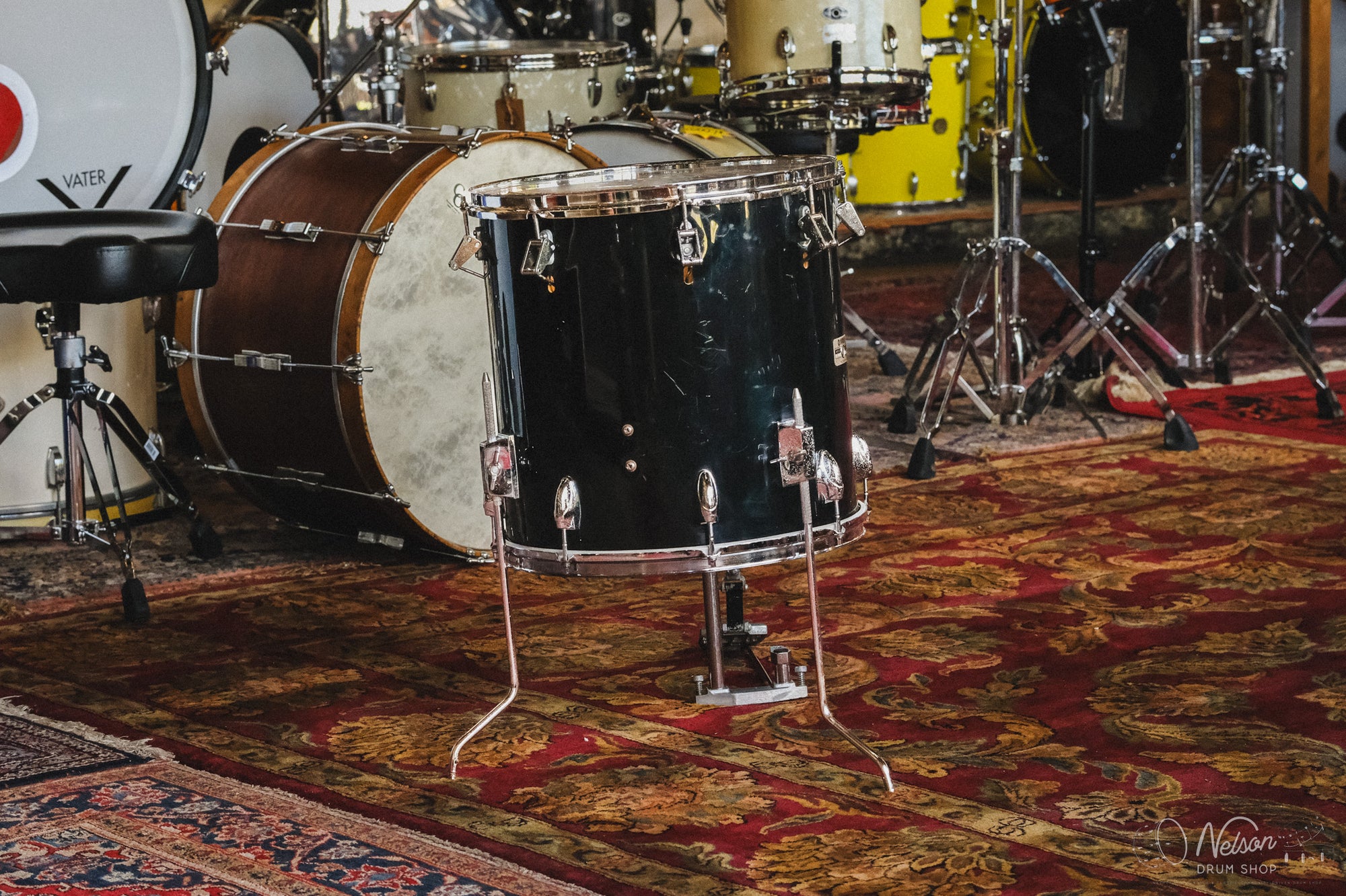 1980s Yamaha Timpani Floor Tom in Piano Black- 16x16