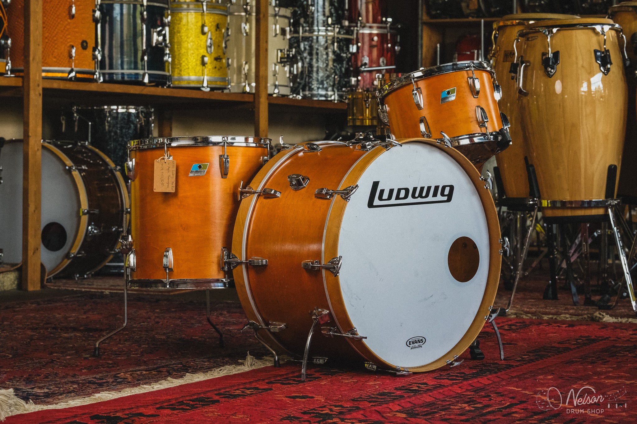 1970s Ludwig Pro Beat in Maple Thermogloss - 14x24, 9x13, 16x16