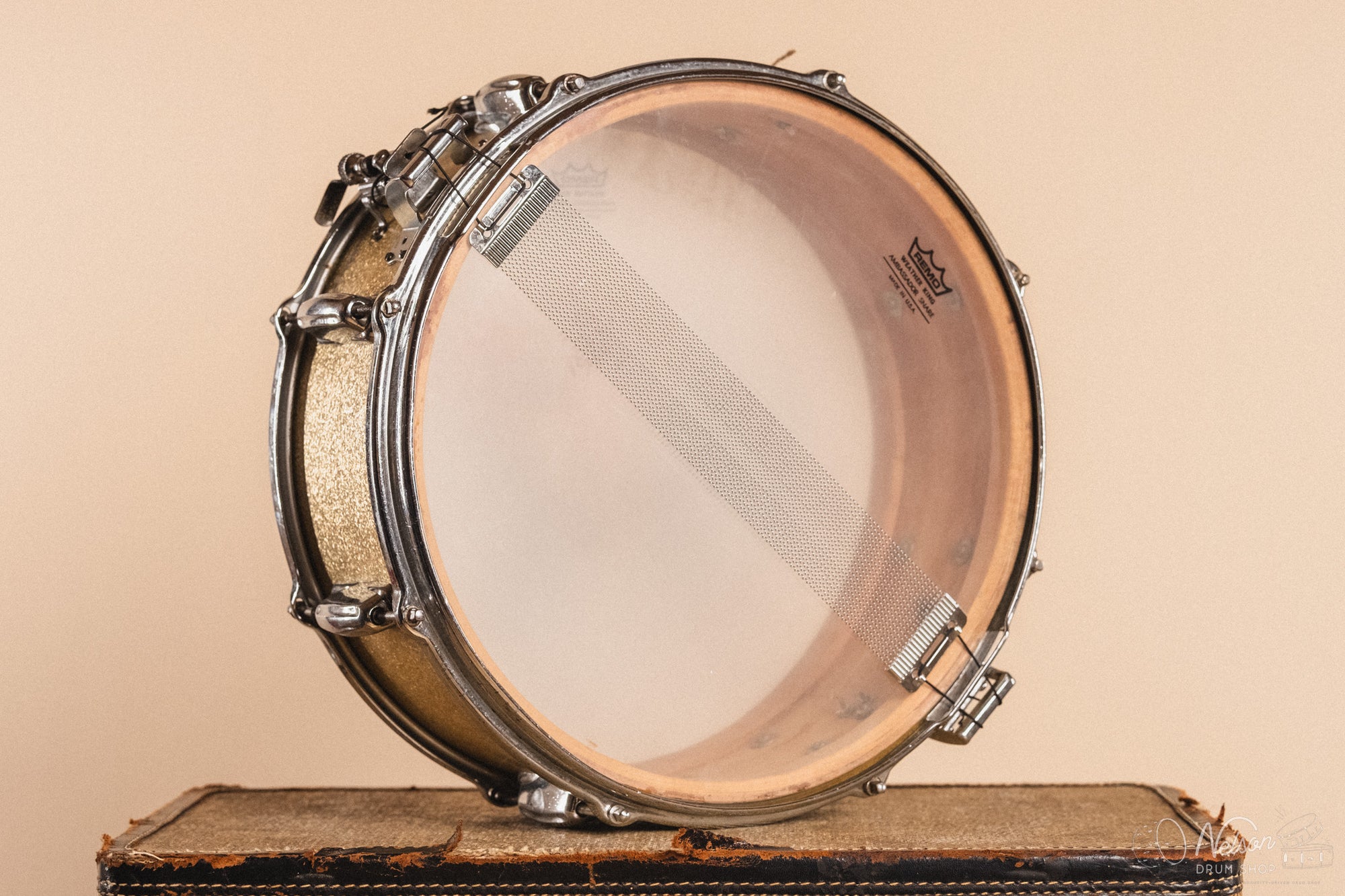 1956-59 Slingerland 'Gene Krupa' Solid Shell in Silver Sparkle - 5.5x14