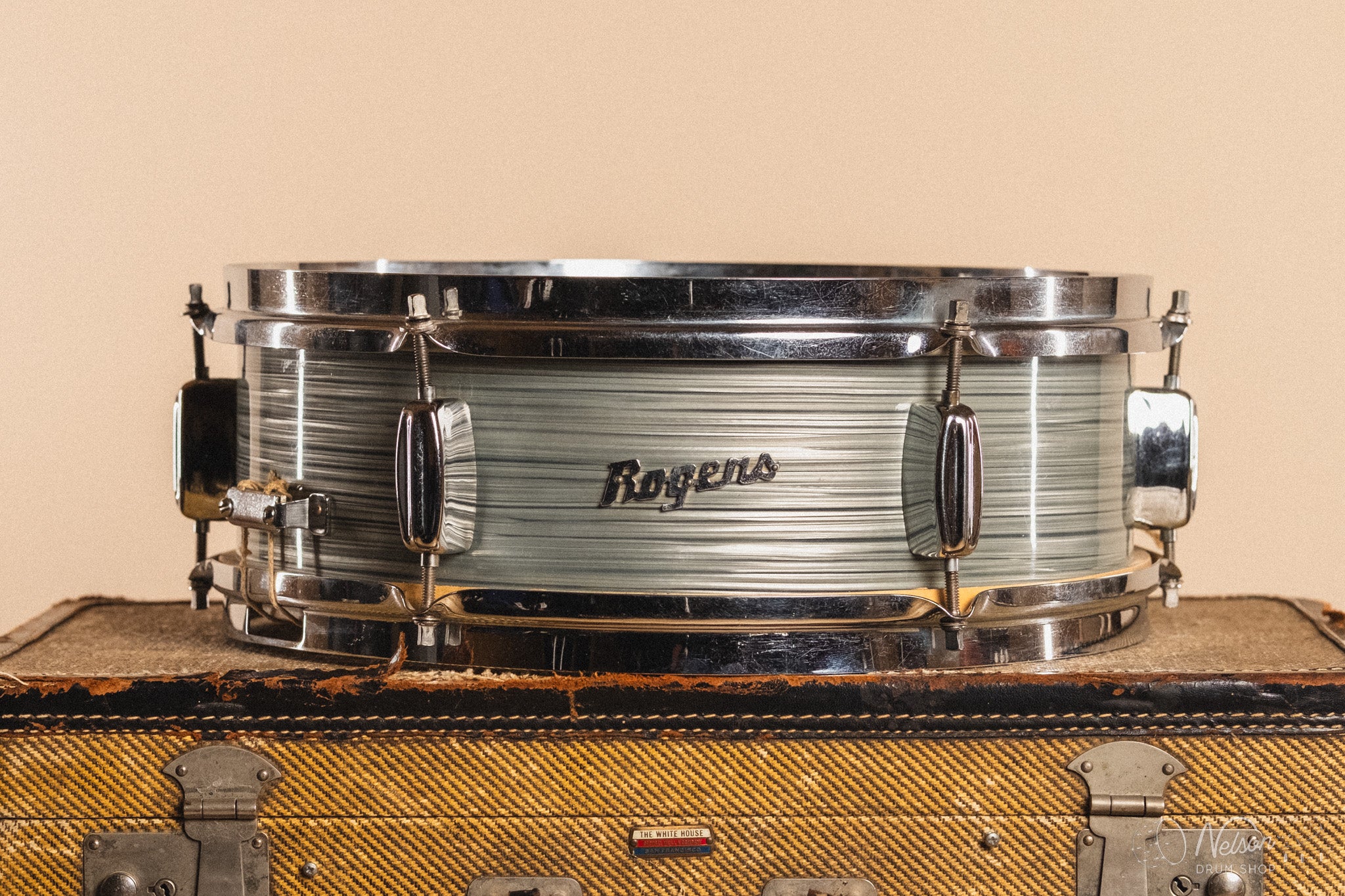 1960s Rogers Luxor in Steel Grey Ripple Pearl - 5x14