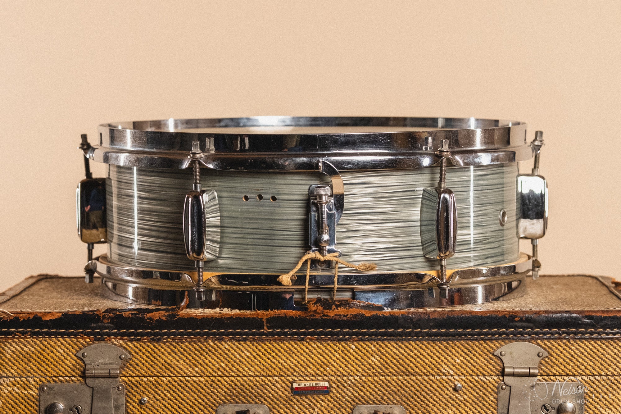 1960s Rogers Luxor in Steel Grey Ripple Pearl - 5x14