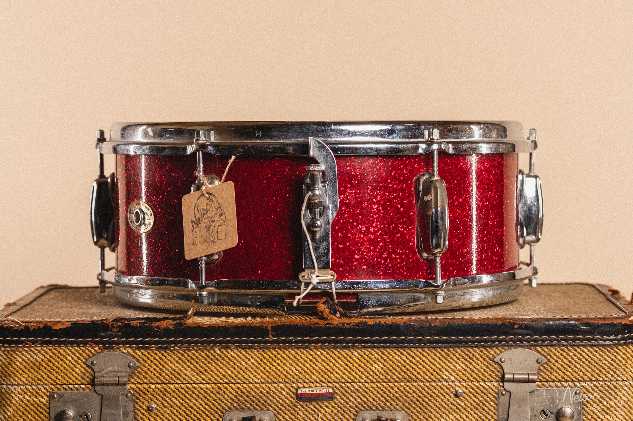 1960s Slingerland 'Deluxe Student Model' in Red Sparkle - 5.5x14