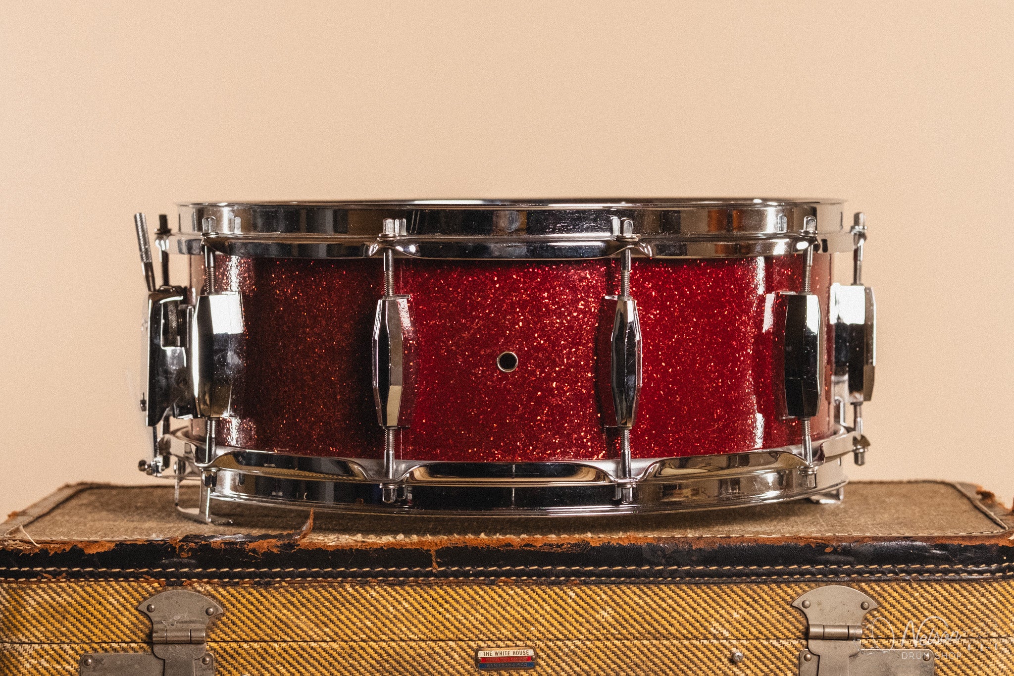 1960s Pearl 'President' Phenolic in Red Sparkle - 5.5x14