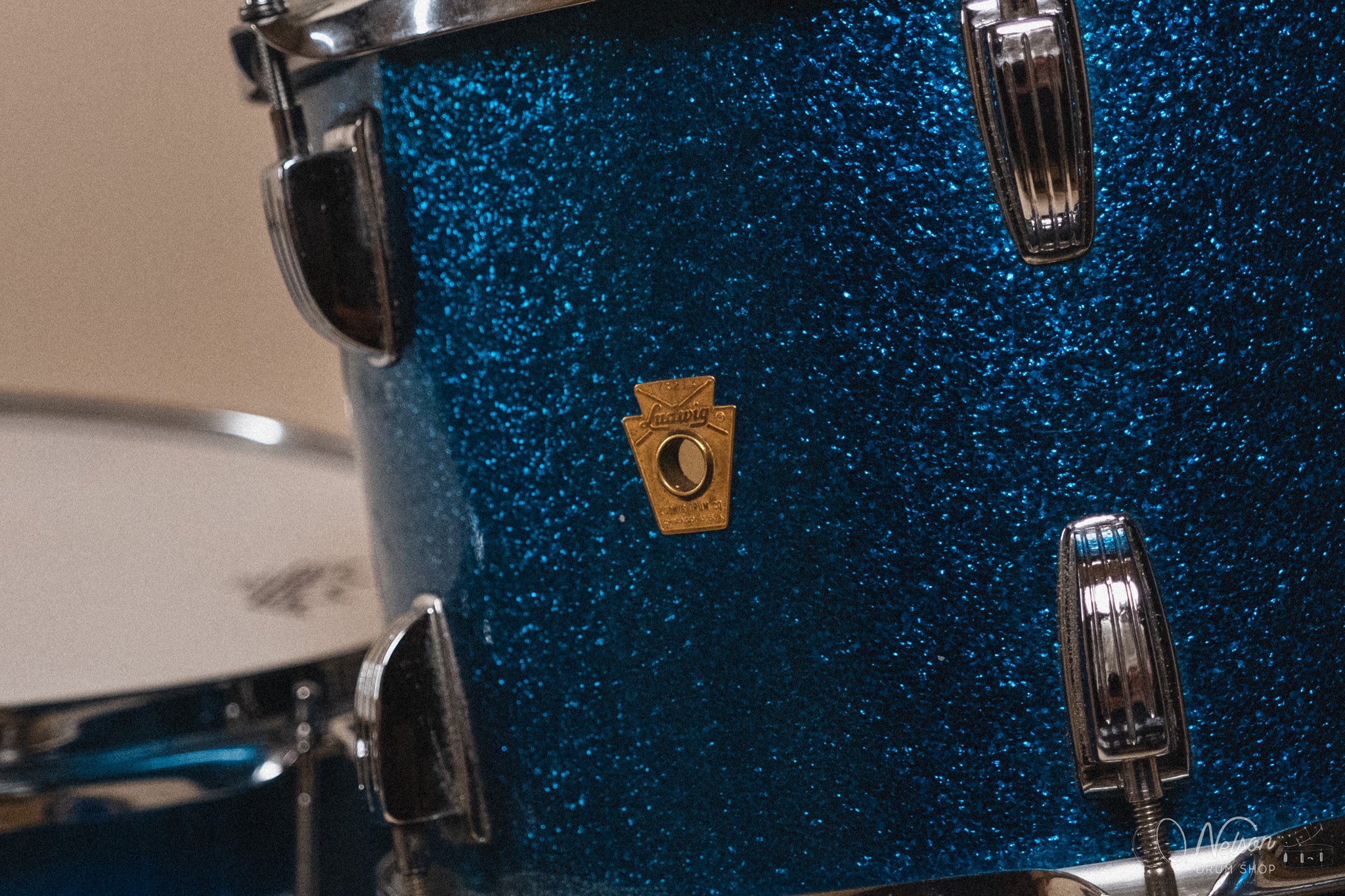 1960s Ludwig ‘Hollywood’ in Blue Sparkle - 14x22, 16x16, 8x12, 8x12