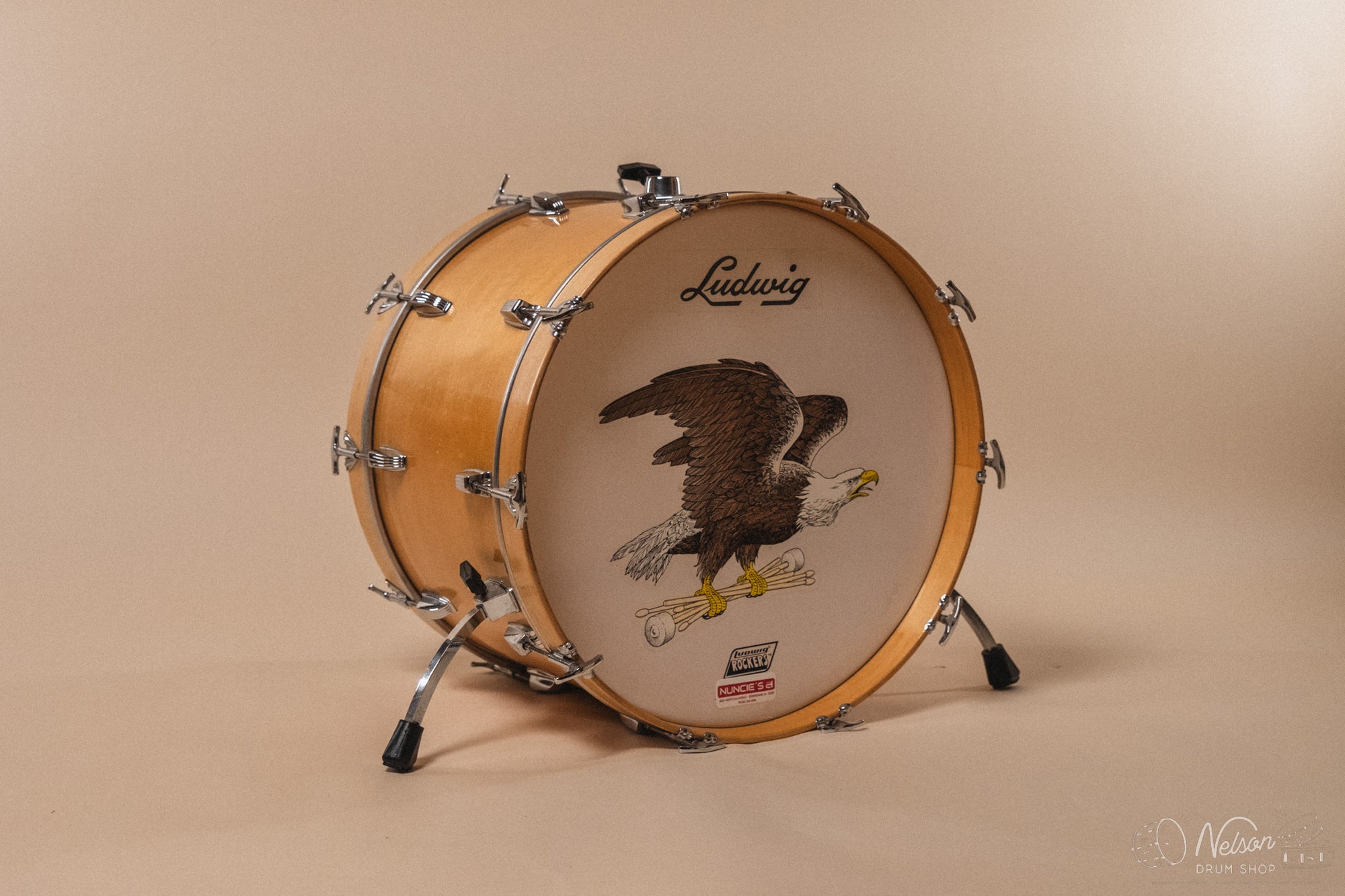 1984 Ludwig 75th Anniversary Maple w/ Walnut Eagle Inlay - 14x22, 11x12, 12x13, 16x16