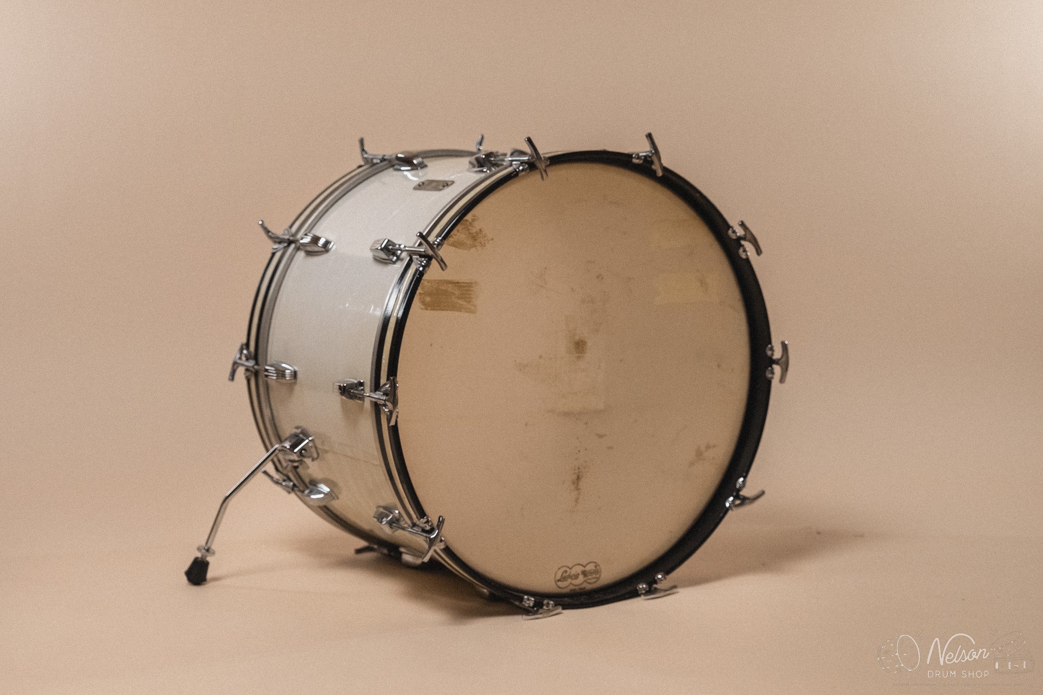 1964 Ludwig 'Super Classic' in White Marine Pearl - 14x22, 16x16, 9x13