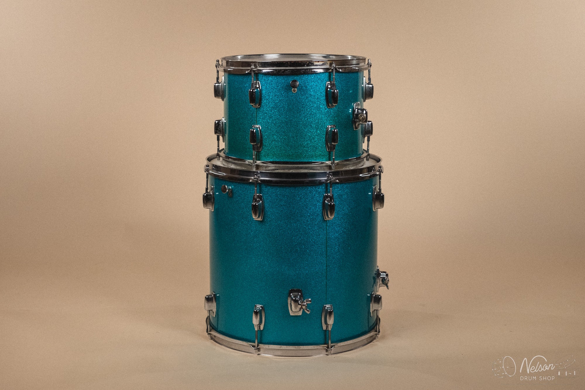 1970s Ludwig 'Standard S-320' in Blue Mist - 14x22, 16x16, 9x13