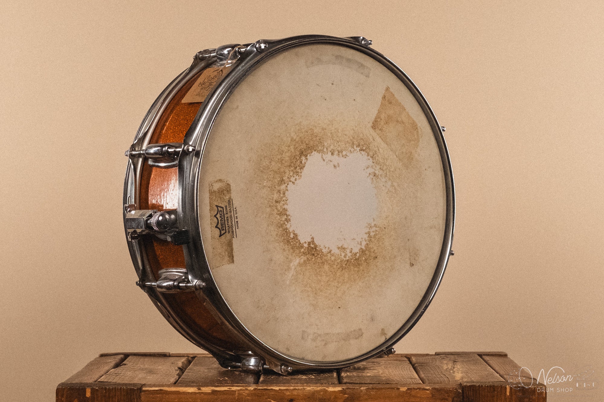 1970s Ludwig 'Standard S-100' in Gold Mist - 5x14