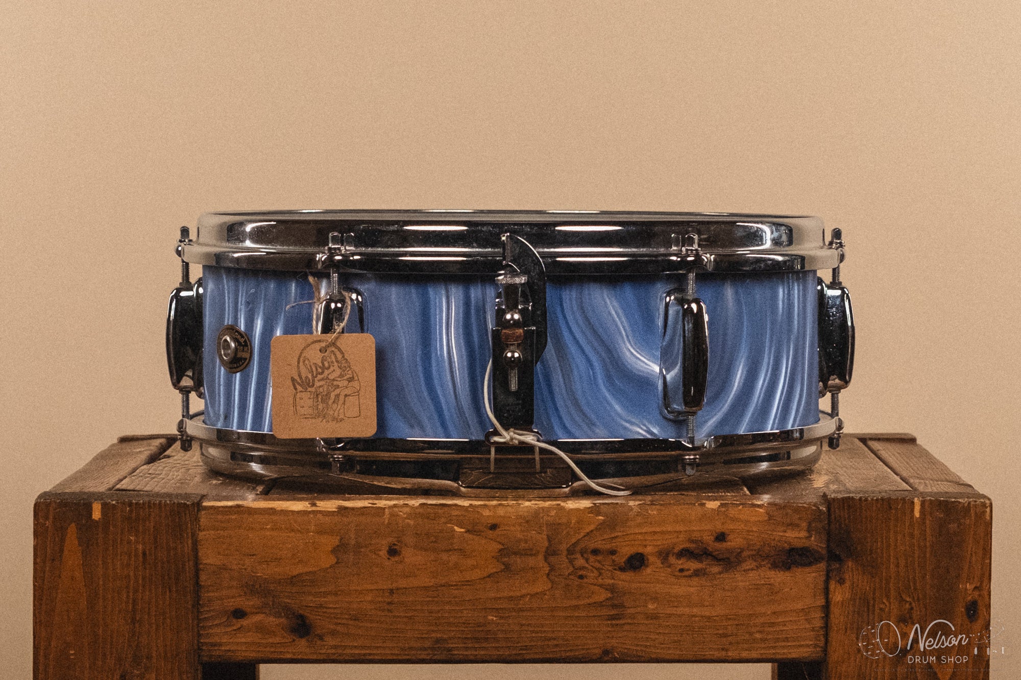 1960s Slingerland 'Deluxe Student Model' in Blue Satin Flame - 5x14