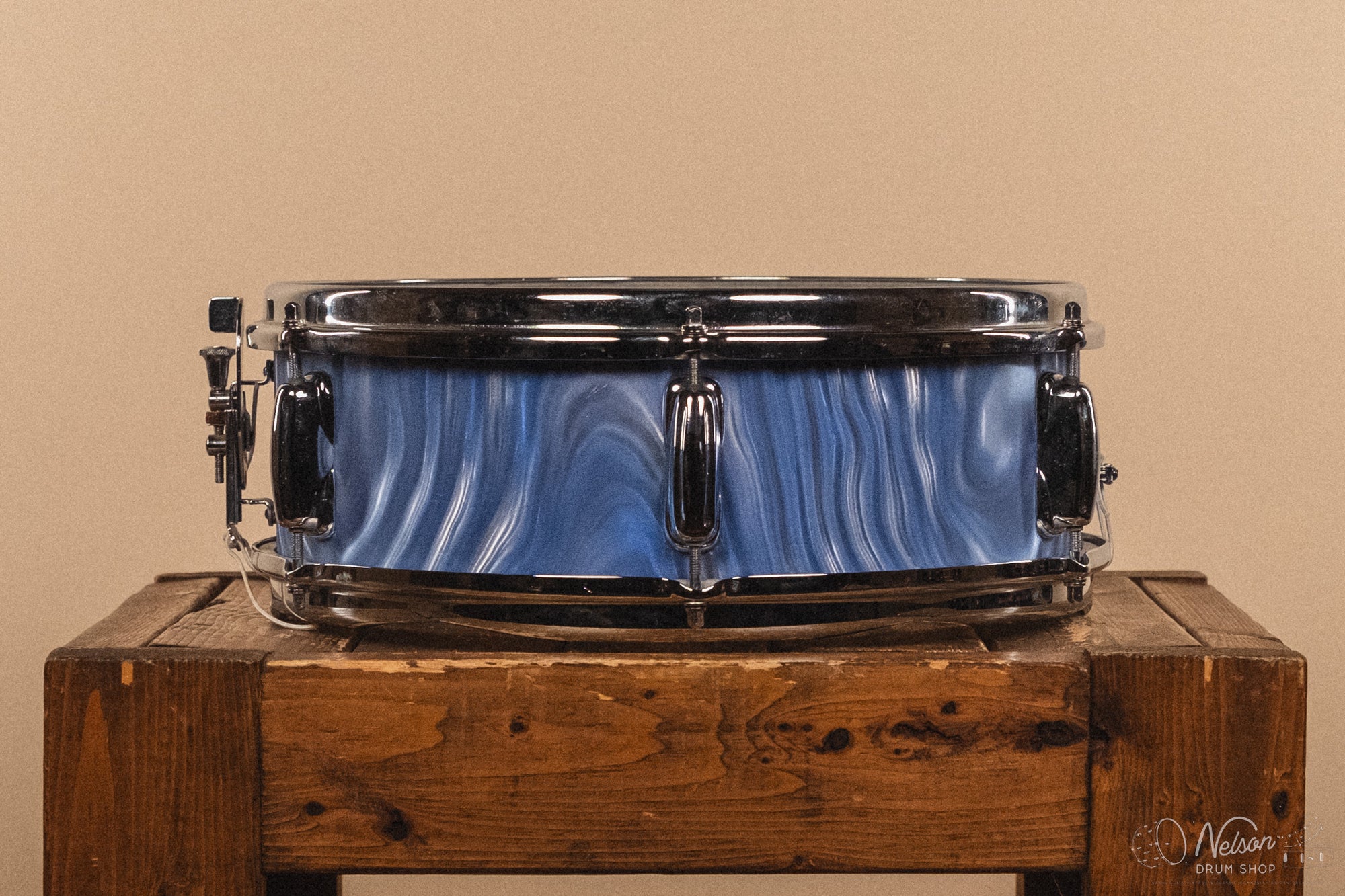 1960s Slingerland 'Deluxe Student Model' in Blue Satin Flame - 5x14