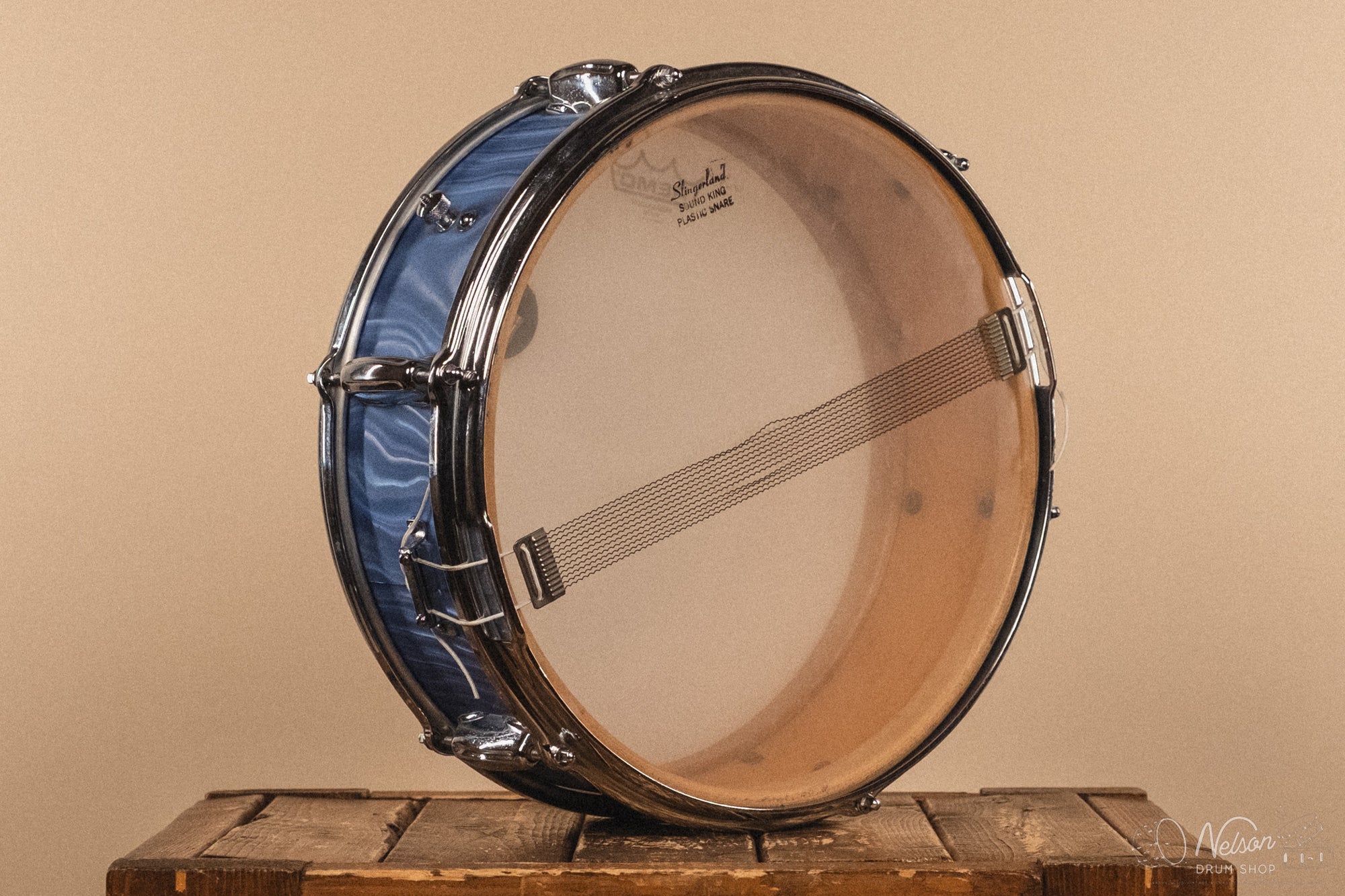 1960s Slingerland 'Deluxe Student Model' in Blue Satin Flame - 5x14