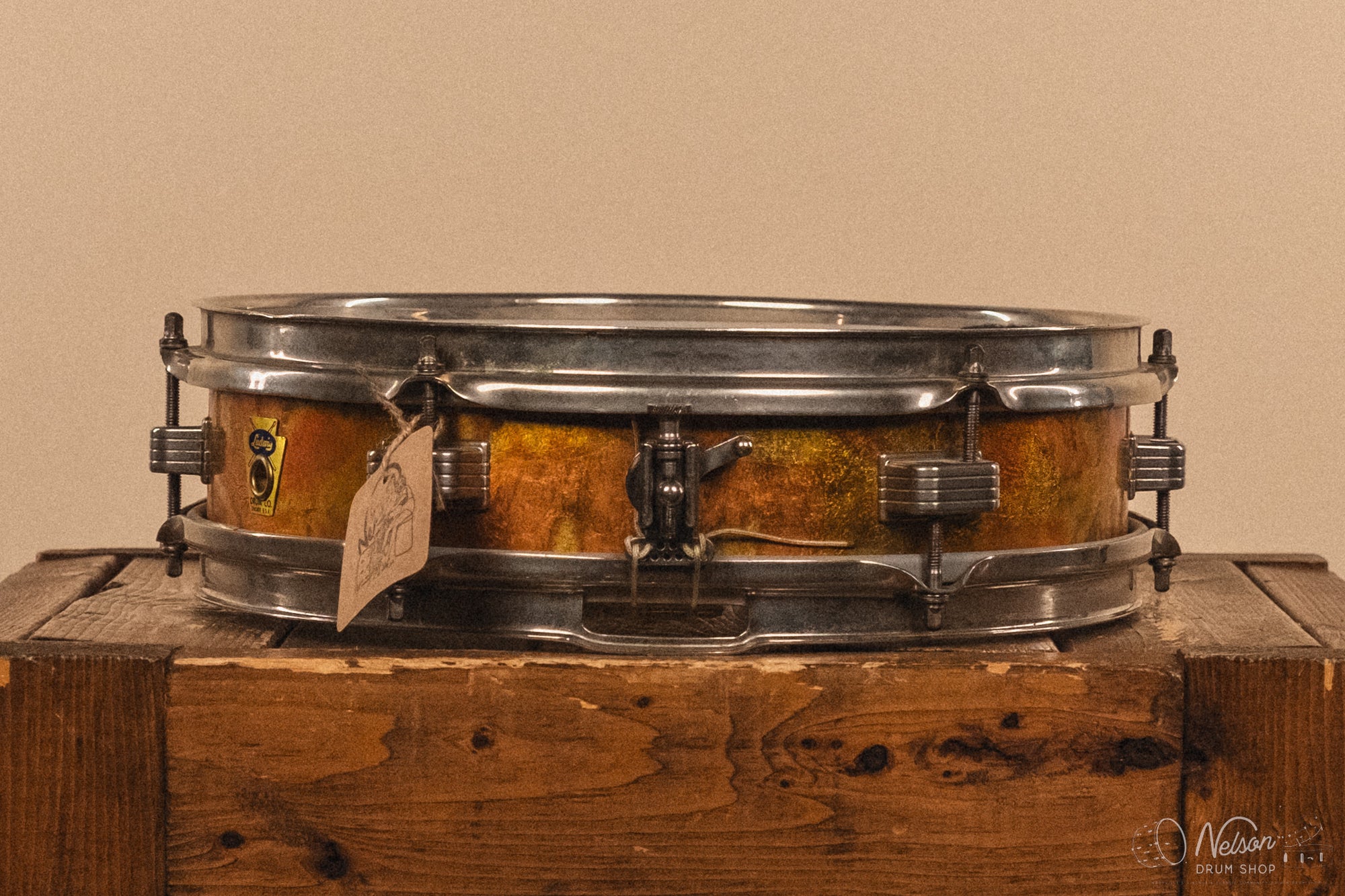 1958-59 Ludwig Transition Badge 'Jazz Combo' refinished in Foil - 3x13