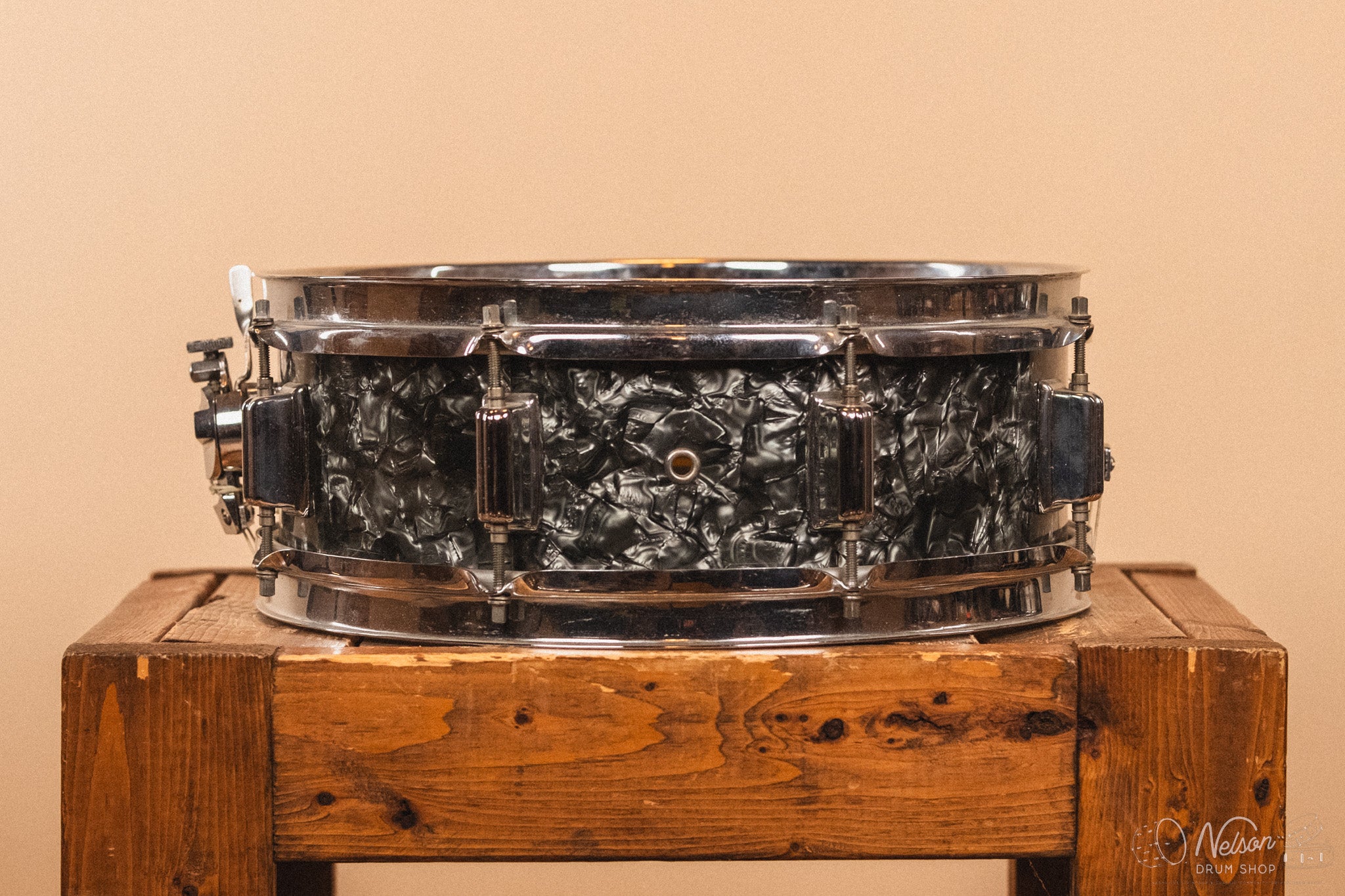 1960s Rogers Powertone Cleveland in Black Diamond Pearl - 5x14