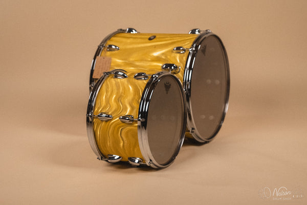 1960s Slingerland 'Modern Solo' in Gold Satin Flame - 14x20, 16x16, 8x12