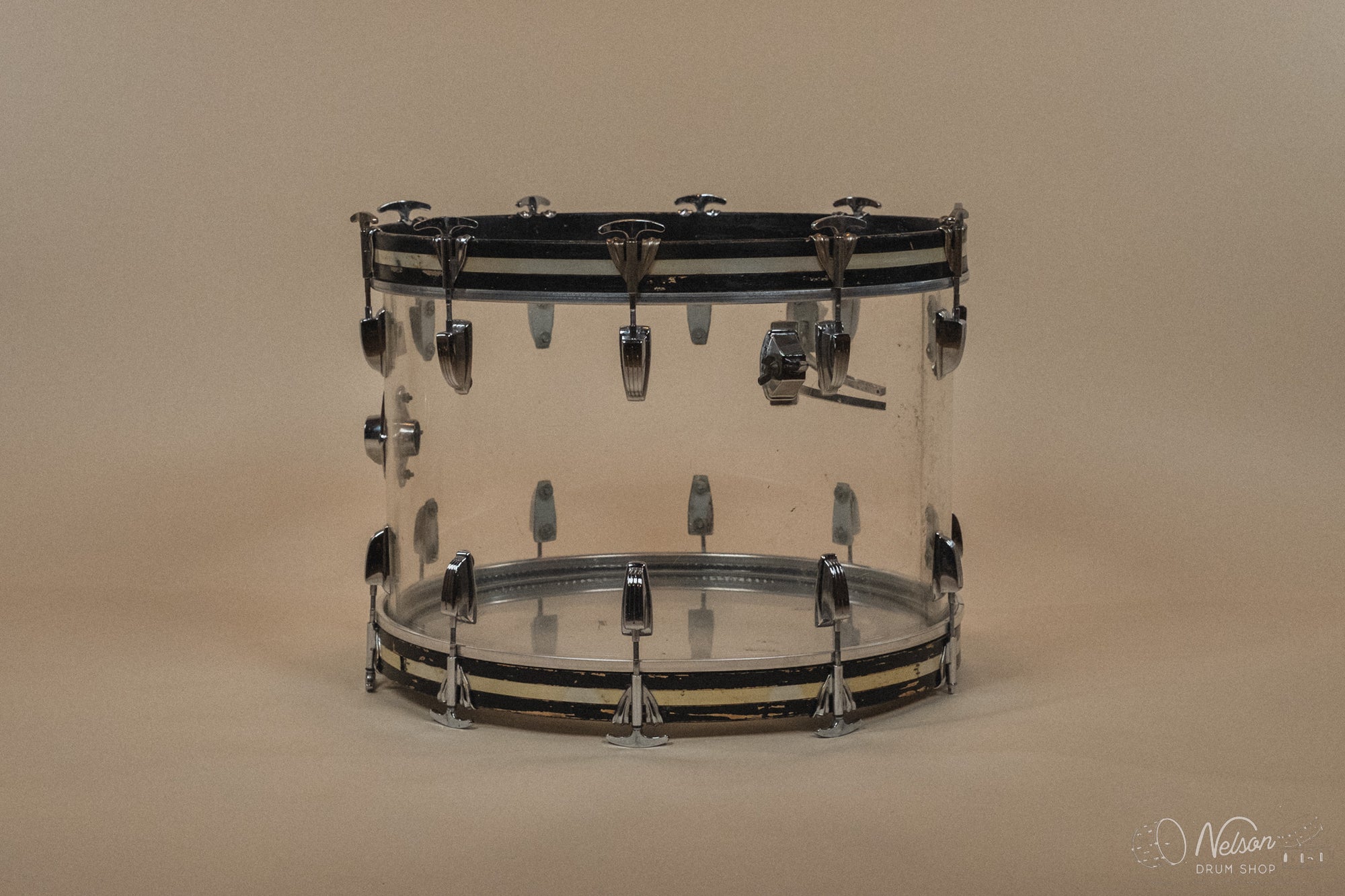 1970s Ludwig 'Hollywood' in Clear Vistalite - 14x22, 8x12, 9x13, 16x16