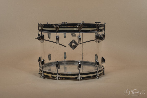 1970s Ludwig 'Hollywood' in Clear Vistalite - 14x22, 8x12, 9x13, 16x16