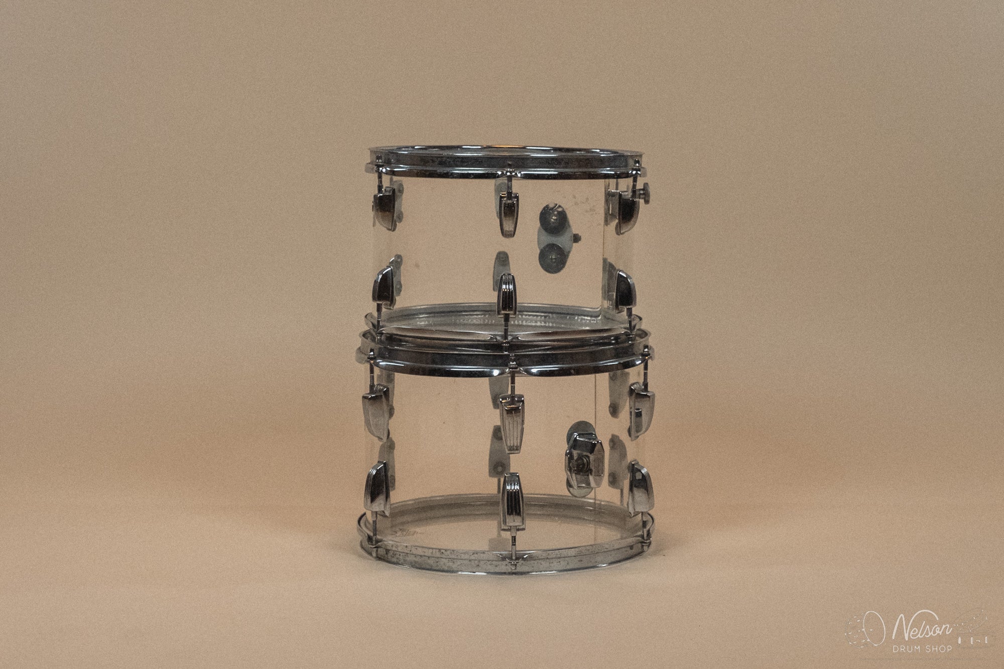 1970s Ludwig 'Hollywood' in Clear Vistalite - 14x22, 8x12, 9x13, 16x16