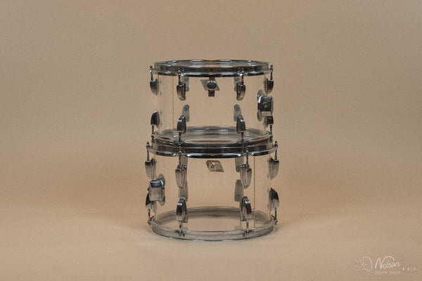 1970s Ludwig 'Hollywood' in Clear Vistalite - 14x22, 8x12, 9x13, 16x16