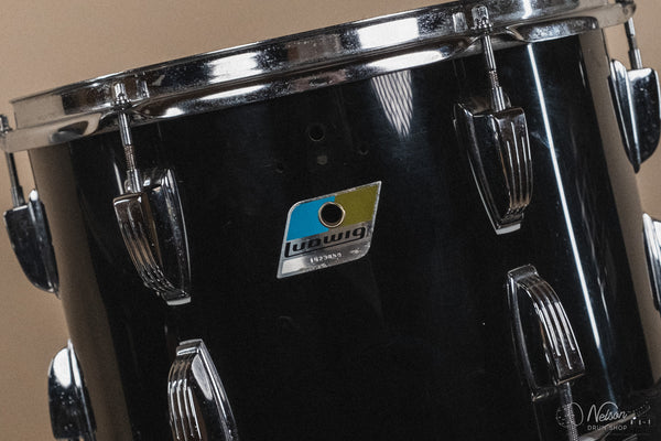 1970s Ludwig 'Super Classic' in Black Vistalite - 14x22, 9x13, 16x16