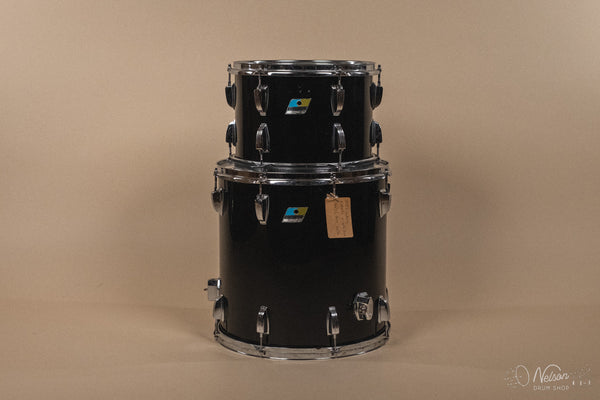 1970s Ludwig 'Super Classic' in Black Vistalite - 14x22, 9x13, 16x16