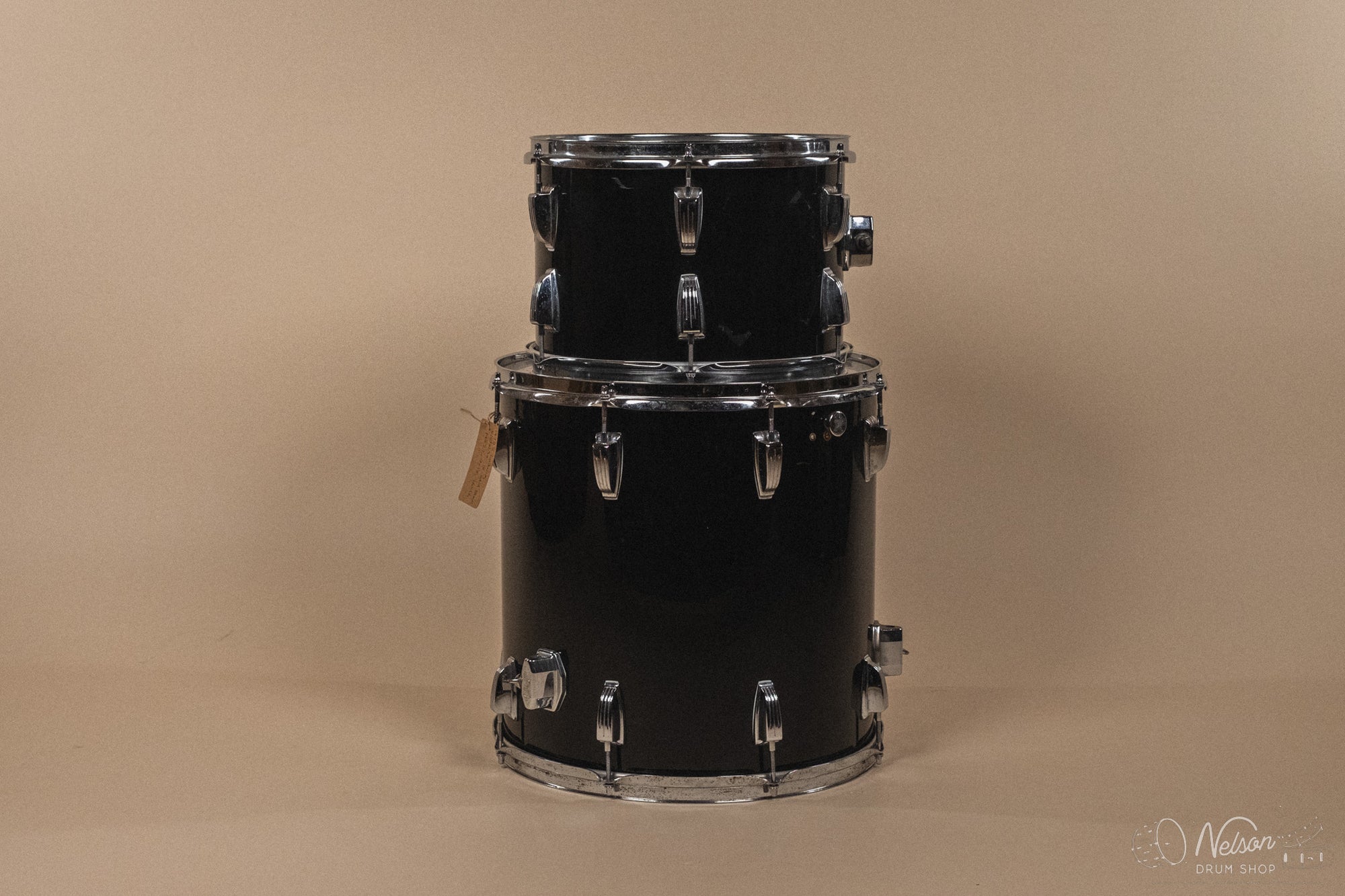 1970s Ludwig 'Super Classic' in Black Vistalite - 14x22, 9x13, 16x16