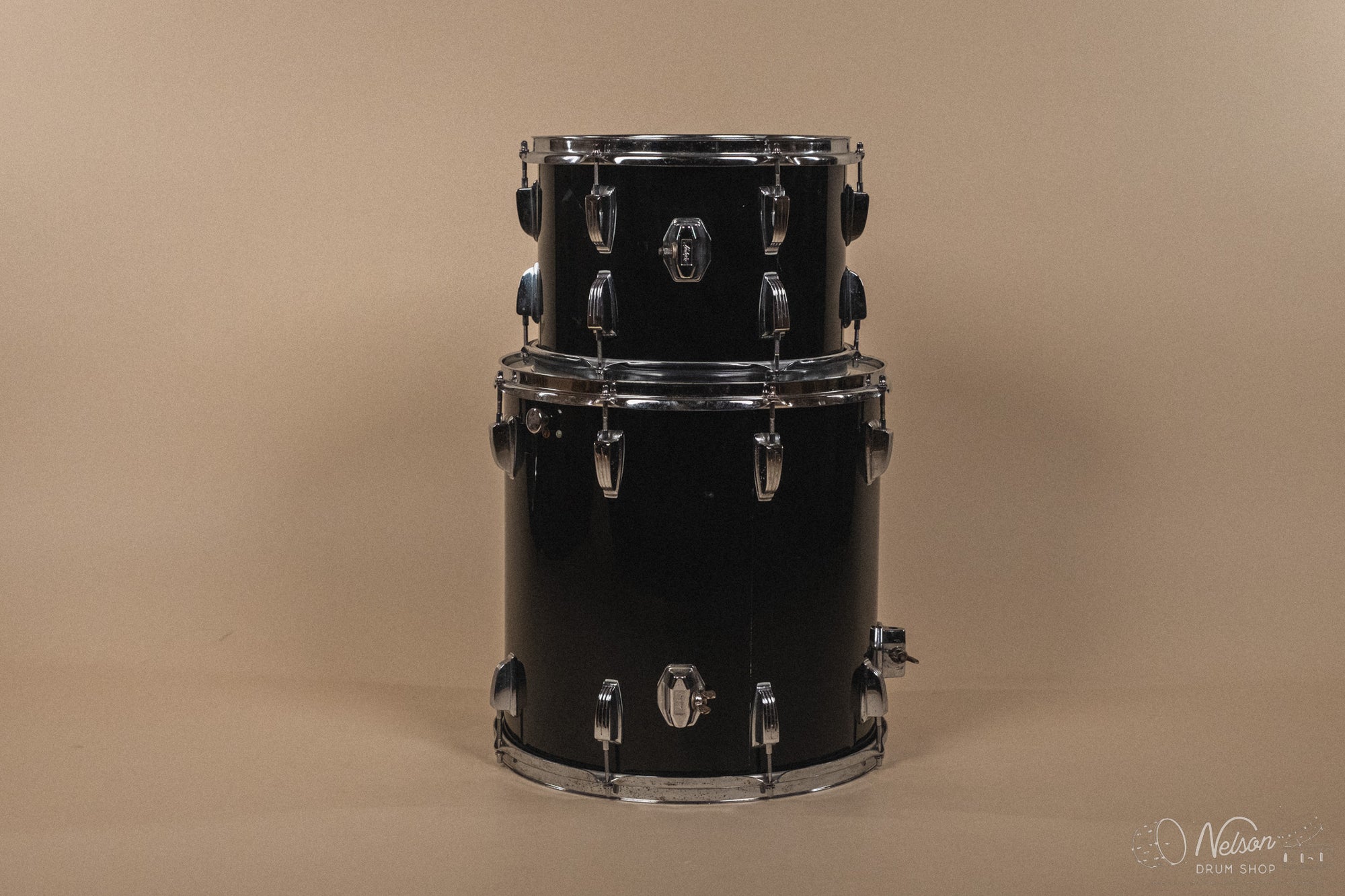 1970s Ludwig 'Super Classic' in Black Vistalite - 14x22, 9x13, 16x16