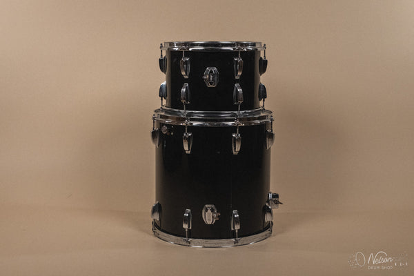 1970s Ludwig 'Super Classic' in Black Vistalite - 14x22, 9x13, 16x16