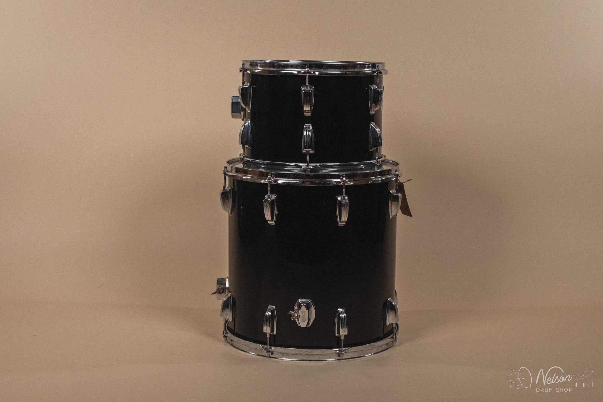 1970s Ludwig 'Super Classic' in Black Vistalite - 14x22, 9x13, 16x16