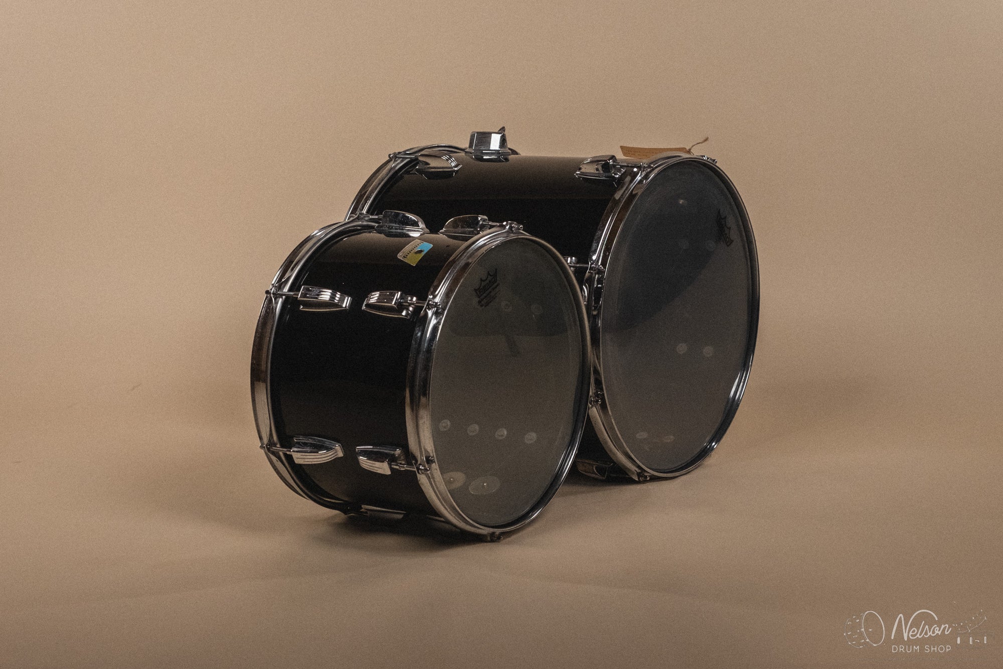 1970s Ludwig 'Super Classic' in Black Vistalite - 14x22, 9x13, 16x16