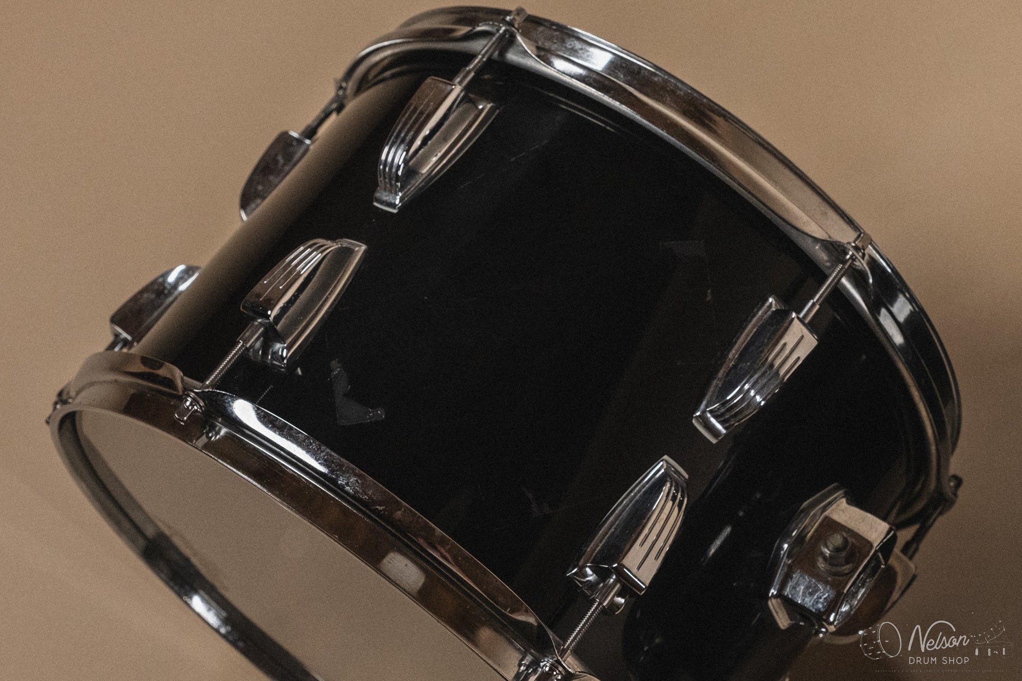 1970s Ludwig 'Super Classic' in Black Vistalite - 14x22, 9x13, 16x16