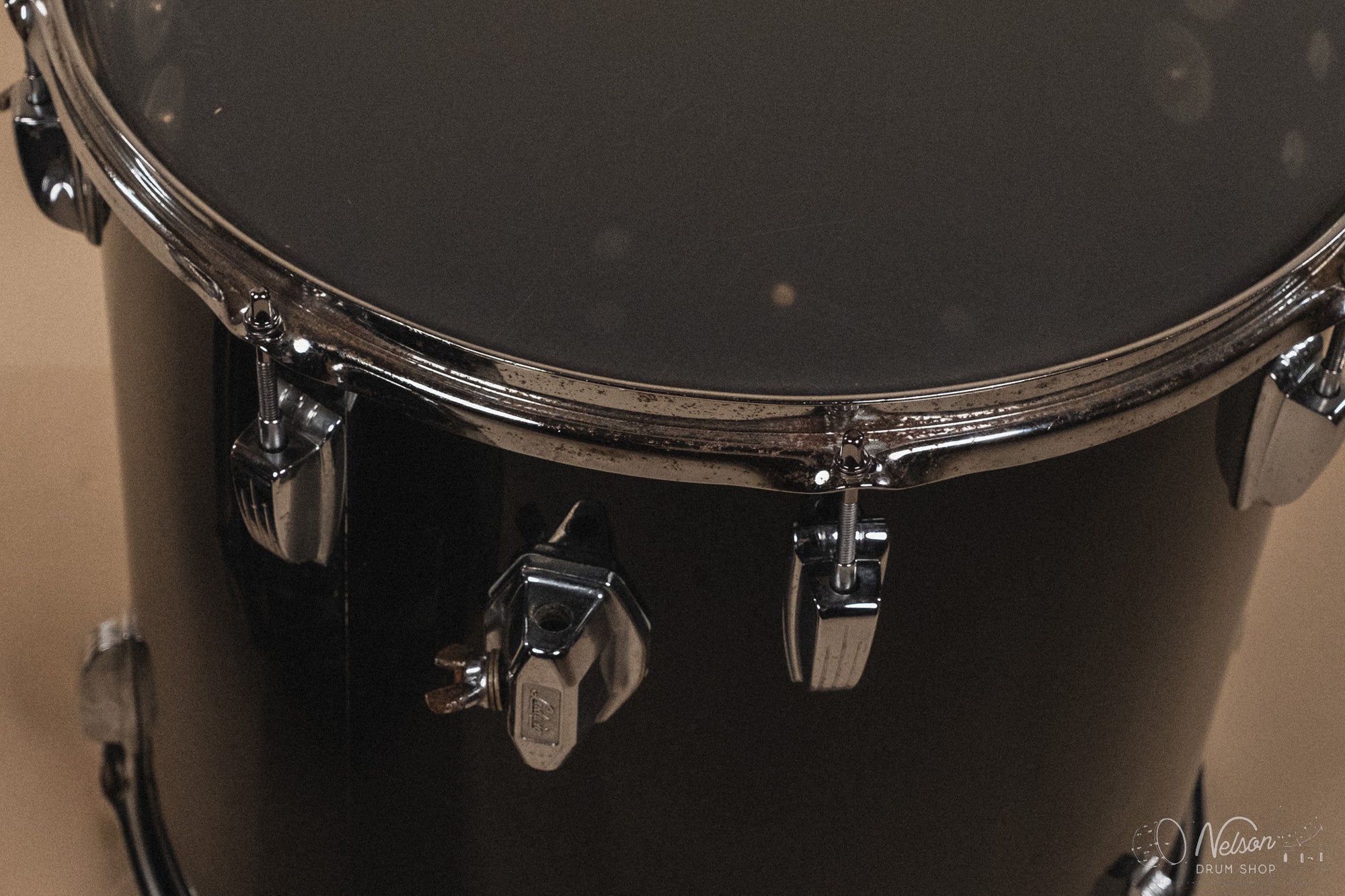 1970s Ludwig 'Super Classic' in Black Vistalite - 14x22, 9x13, 16x16