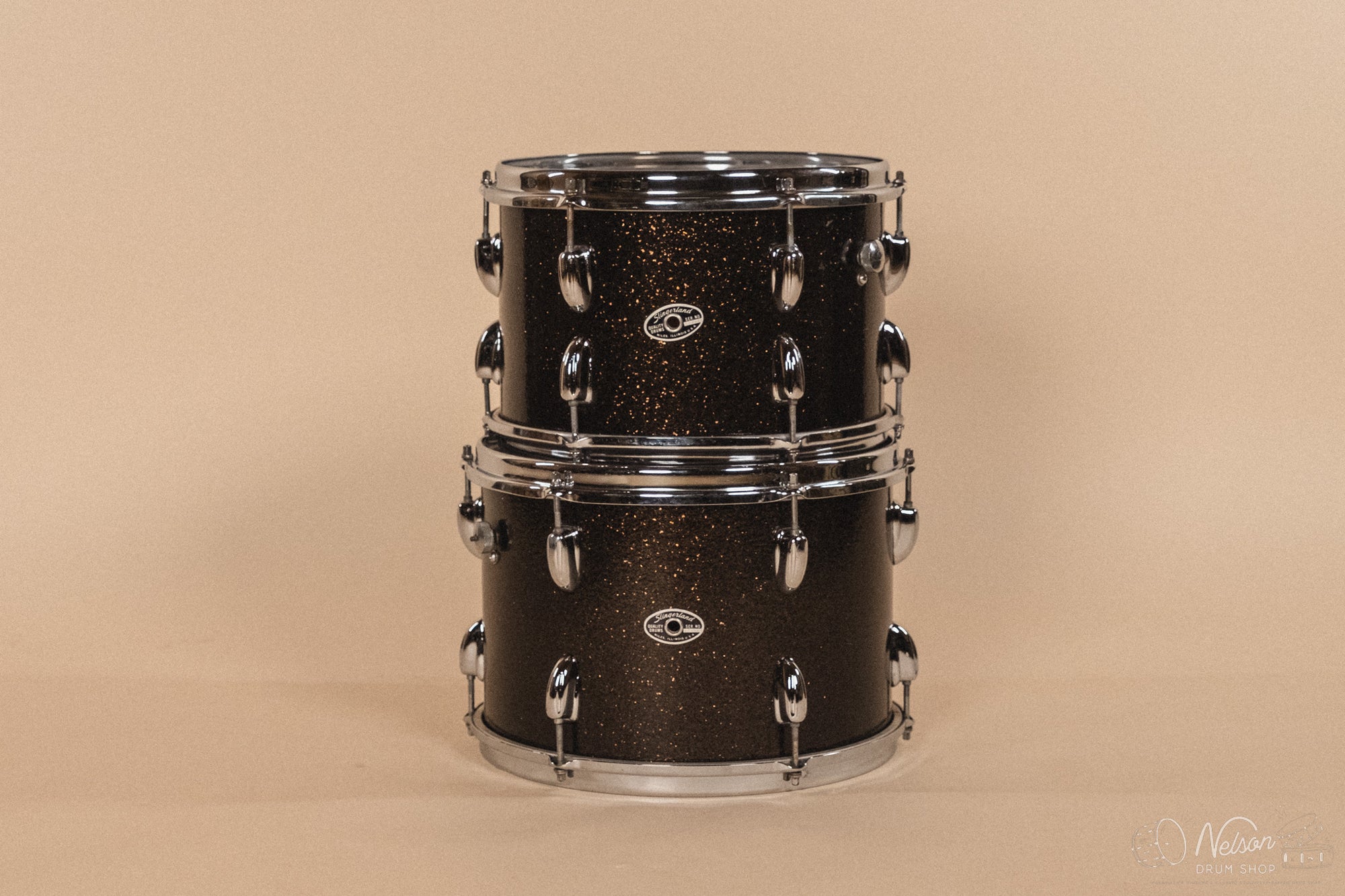 1970's Slingerland 'New Rock Outfit' in Rootbeer Sparkle - 14x20, 8x12, 9x13, 16x16