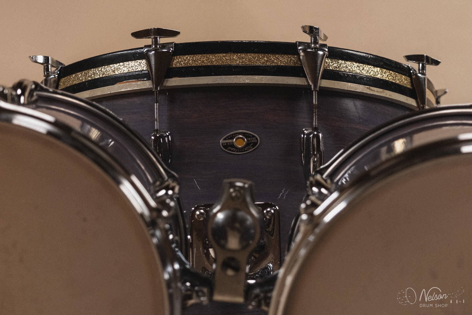 1970s Slingerland 'New Rock' in faded Rosewood Pearl - 14x22, 8x12, 9x13, 16x16