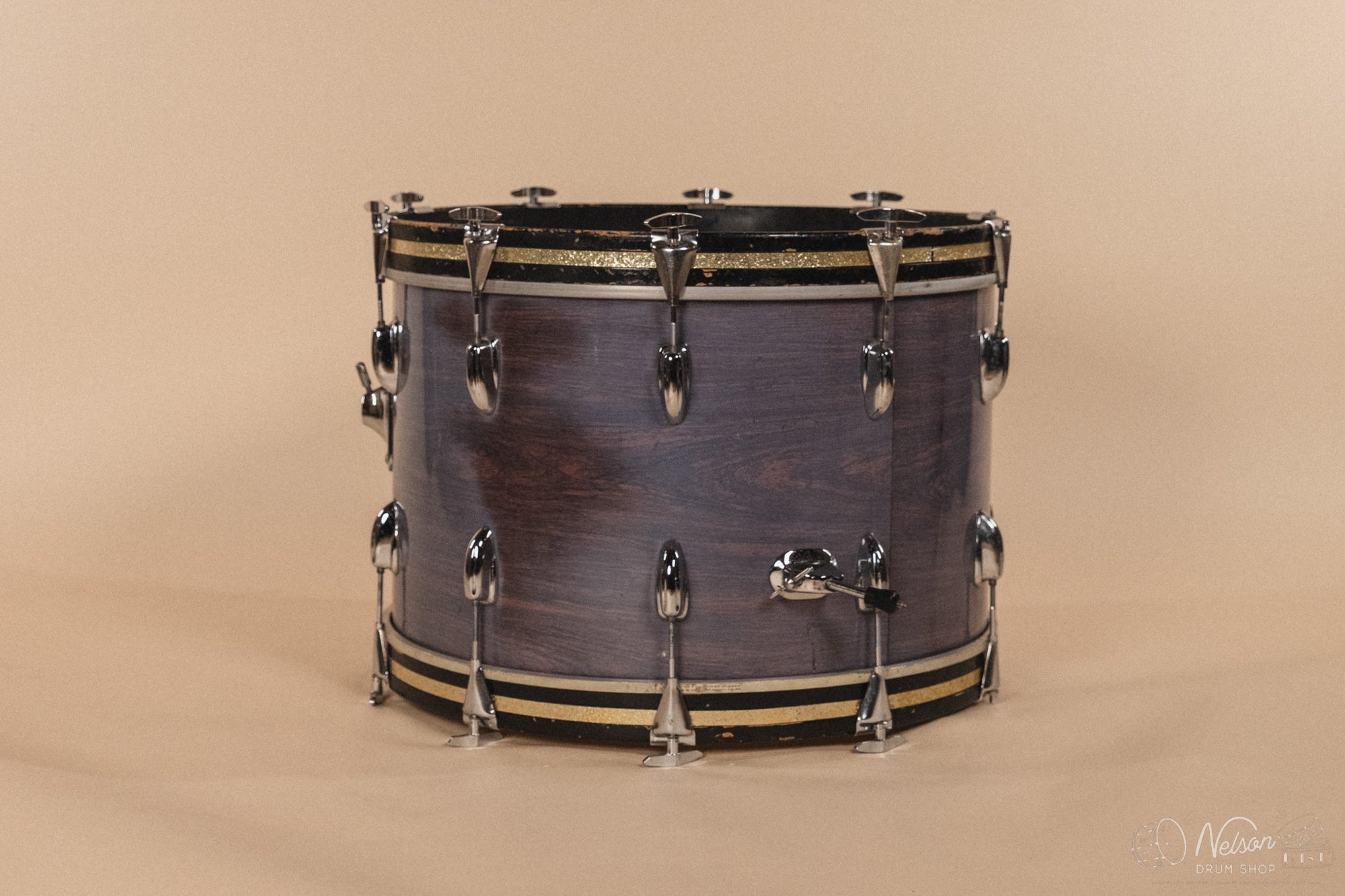 1970s Slingerland 'New Rock' in faded Rosewood Pearl - 14x22, 8x12, 9x13, 16x16