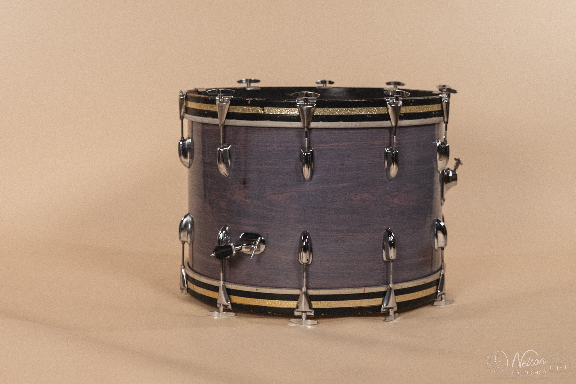 1970s Slingerland 'New Rock' in faded Rosewood Pearl - 14x22, 8x12, 9x13, 16x16