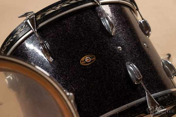 1963/1966 Slingerland in Black Sparkle - 14x20, 9x13, 12x15