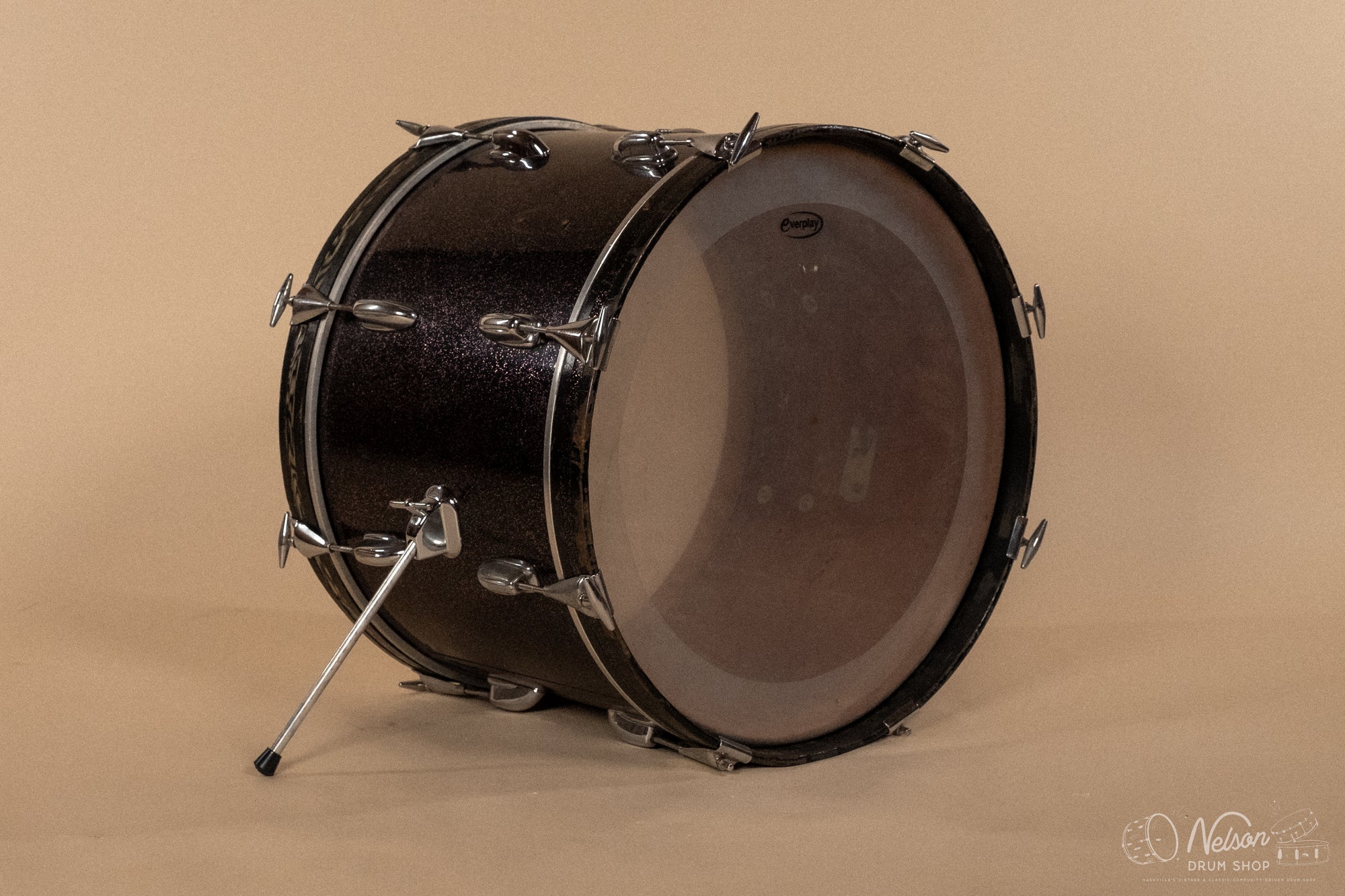 1963/1966 Slingerland in Black Sparkle - 14x20, 9x13, 12x15