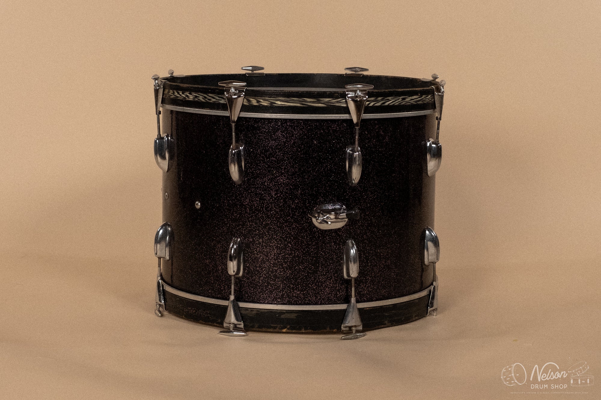 1963/1966 Slingerland in Black Sparkle - 14x20, 9x13, 12x15