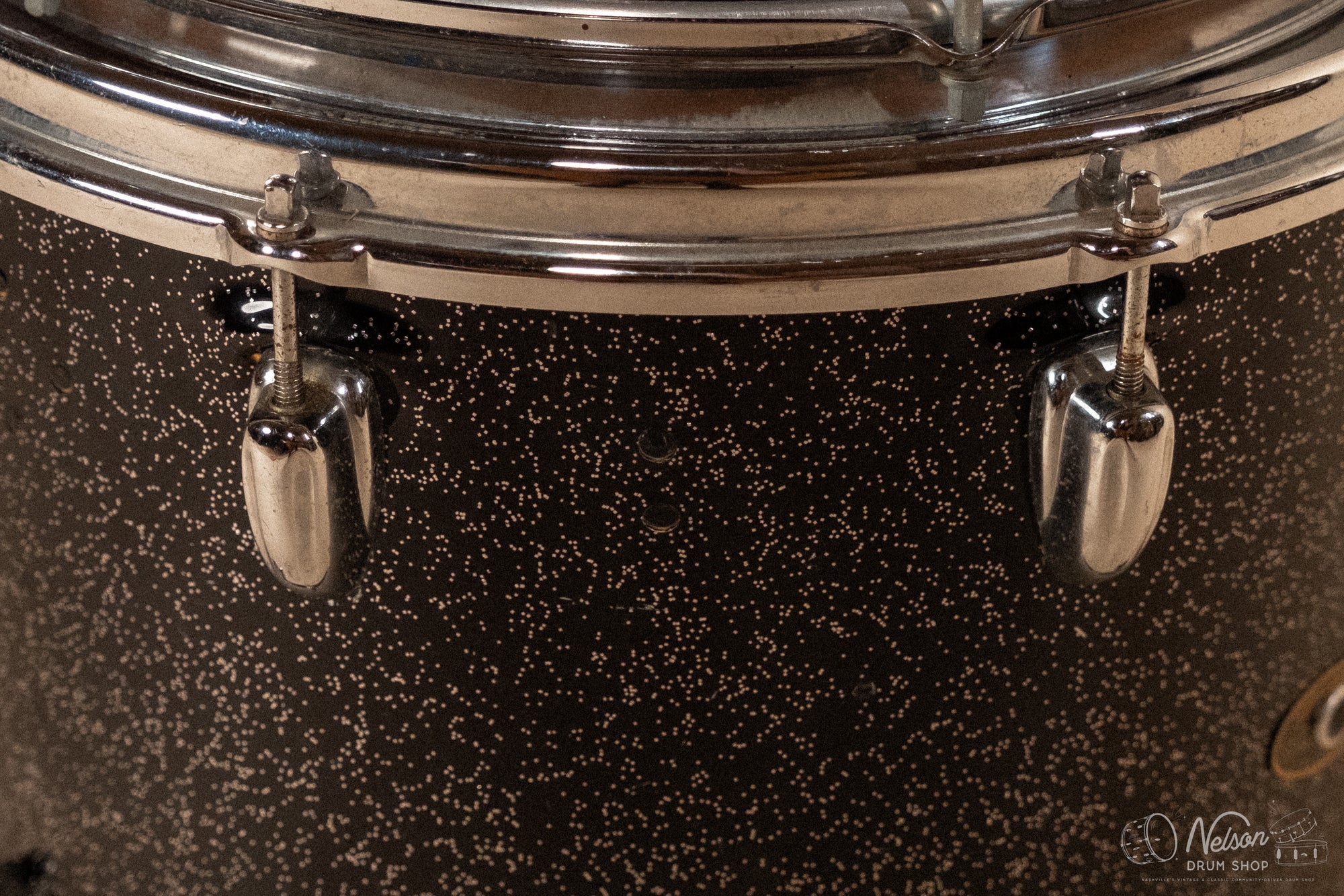 1963/1966 Slingerland in Black Sparkle - 14x20, 9x13, 12x15