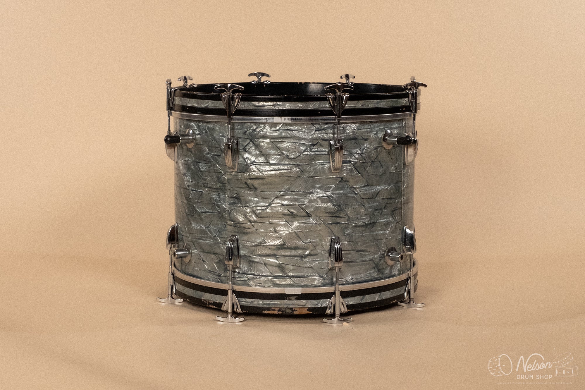 1960s Ludwig Pre-Serial 'Super Beat' in Sky Blue Pearl - 14x20, 9x13, 16x16