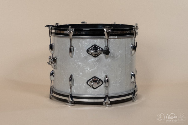 1970s Slingerland Gene Krupa Deluxe in White Marine Pearl - 14x20, 9x13, 14x16