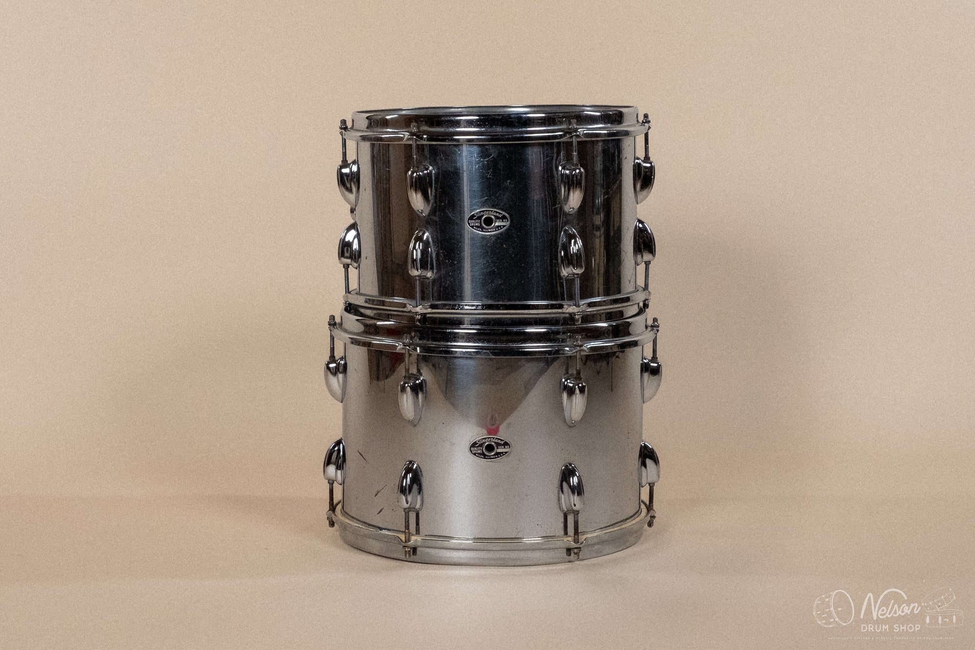 1970's Slingerland 'New Rock' in Chrome - 14x24, 8x12, 9x13, 16x16