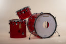 1980s Ludwig Combo Vistalite in Red - 14x22, 9x13, 16x16