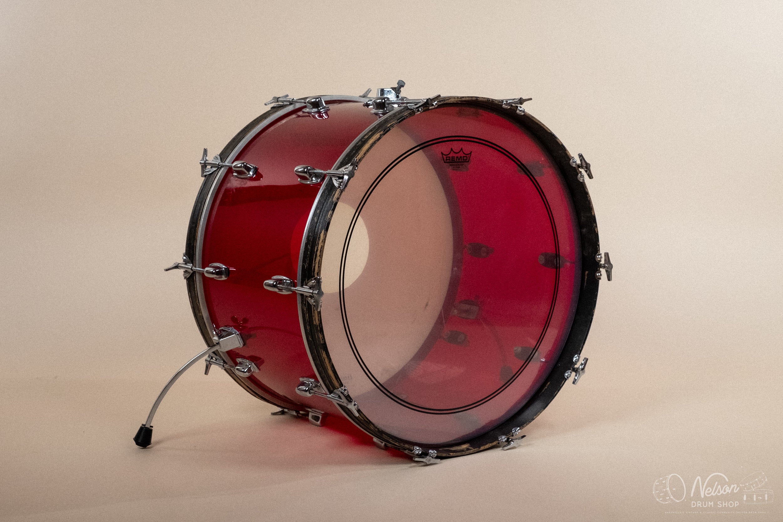 1980s Ludwig Combo Vistalite in Red - 14x22, 9x13, 16x16