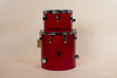 1980s Ludwig Combo Vistalite in Red - 14x22, 9x13, 16x16