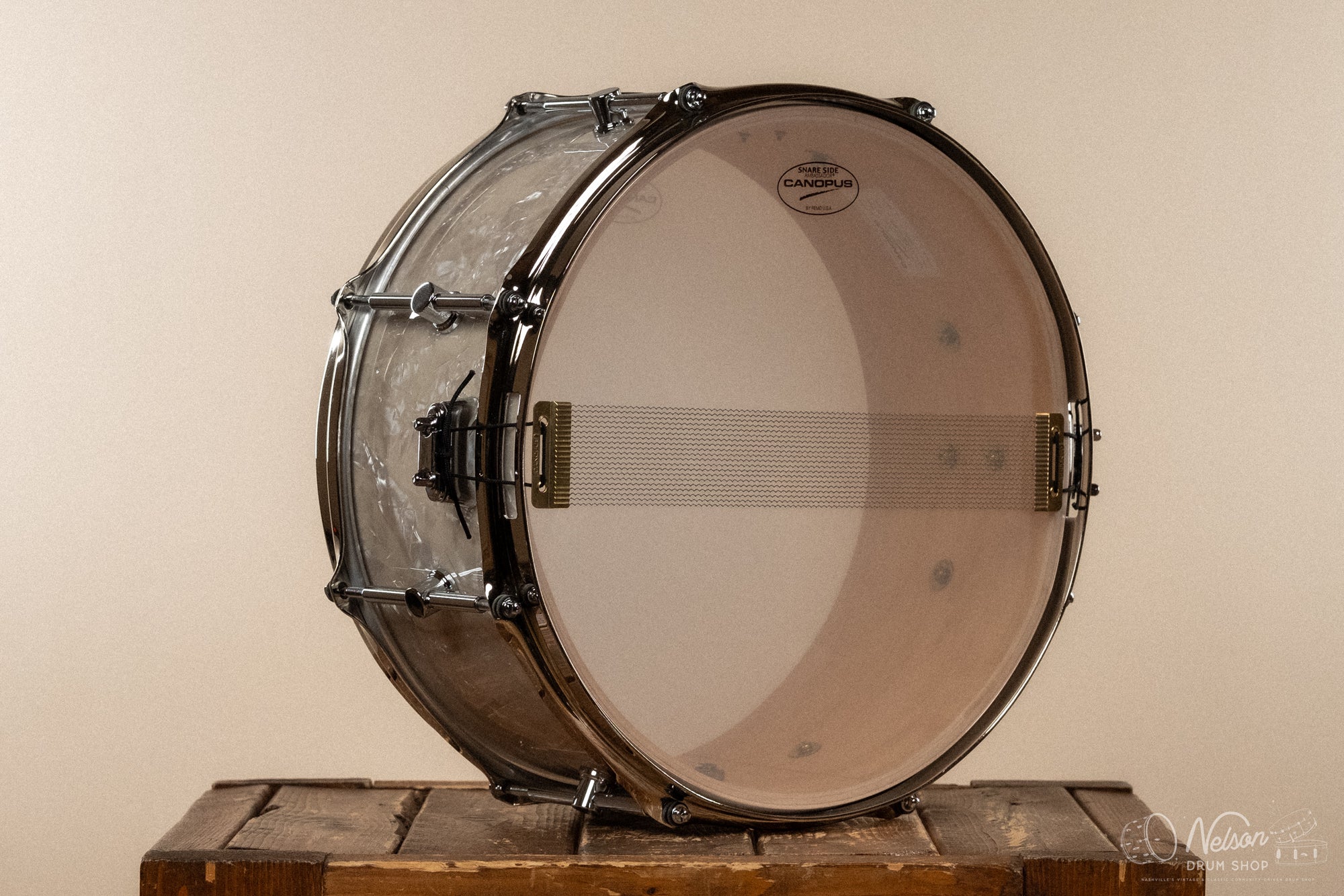 Canopus Neo-Vintage NV50M1 in Whit Marine Pearl - 6.5x14