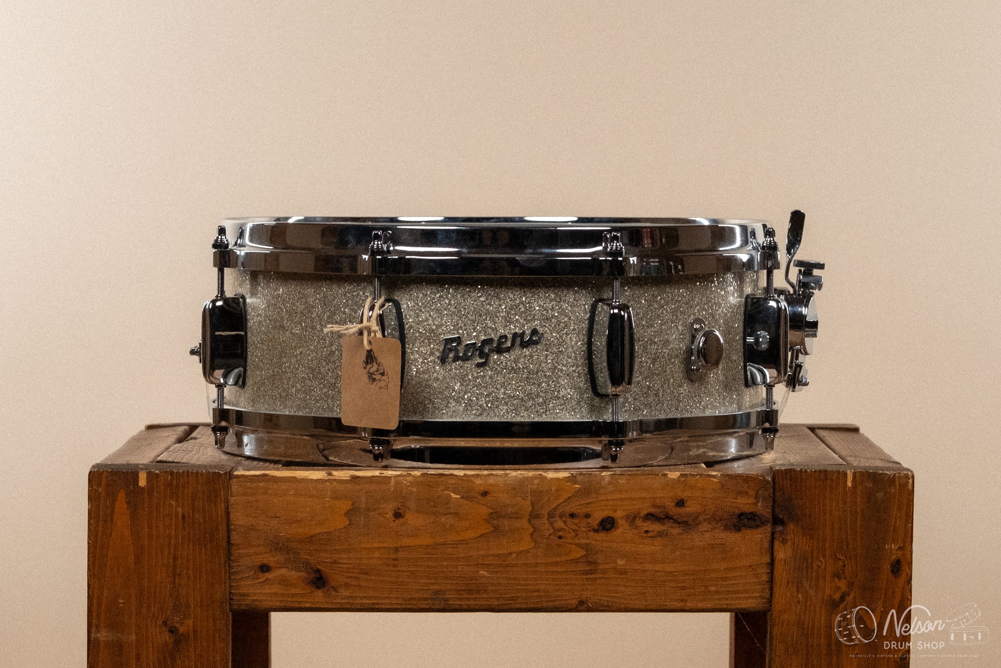 1960s Rogers B&B Powertone in Sparkling Silver Pearl - 5x14