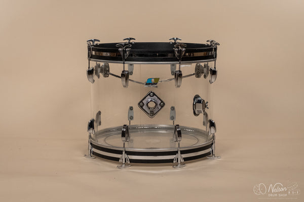 1970s Ludwig 'Downbeat' in Clear Vistalite - 14x20, 8x12, 14x14