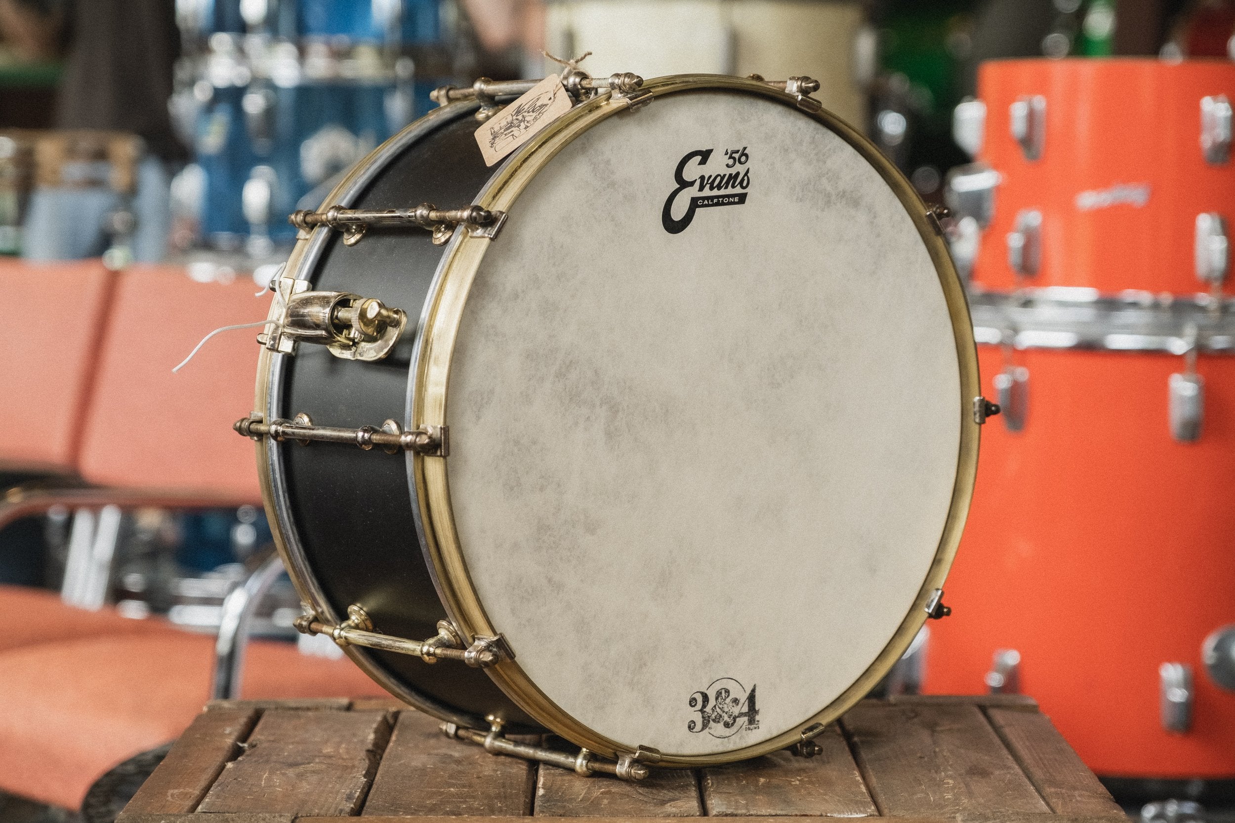 3rd & 4th Drums 'Black Brass Snare' w/ Weathered Hardware - 6.5x14