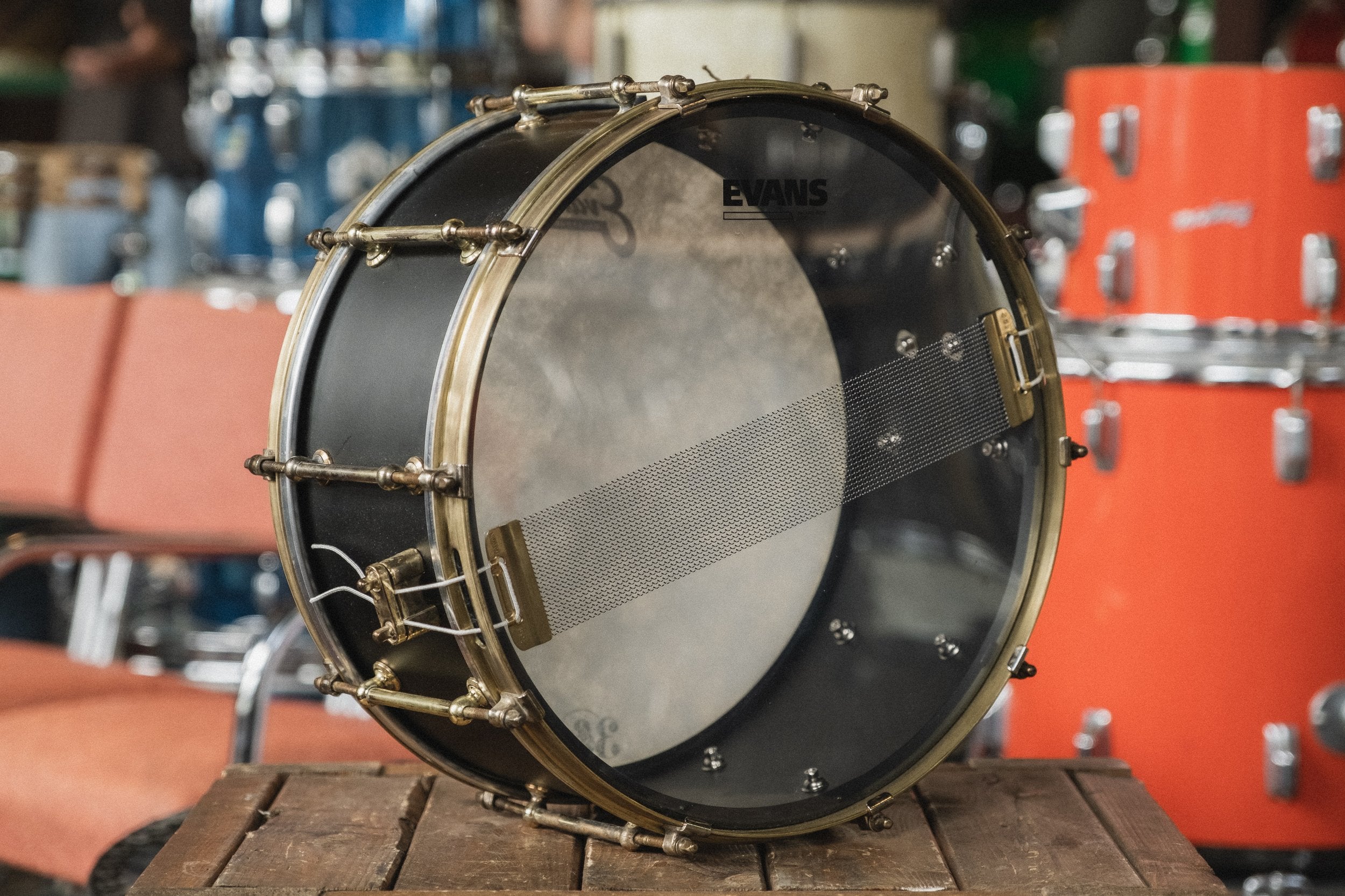 3rd & 4th Drums 'Black Brass Snare' w/ Weathered Hardware - 6.5x14